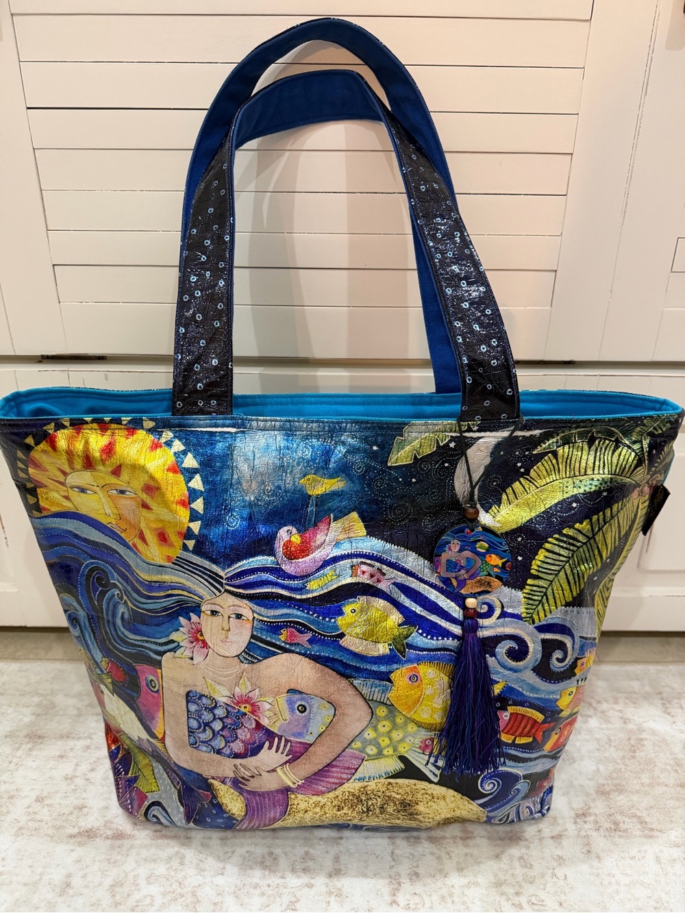 Laurel Burch Ocean Mermaid Tote Bag